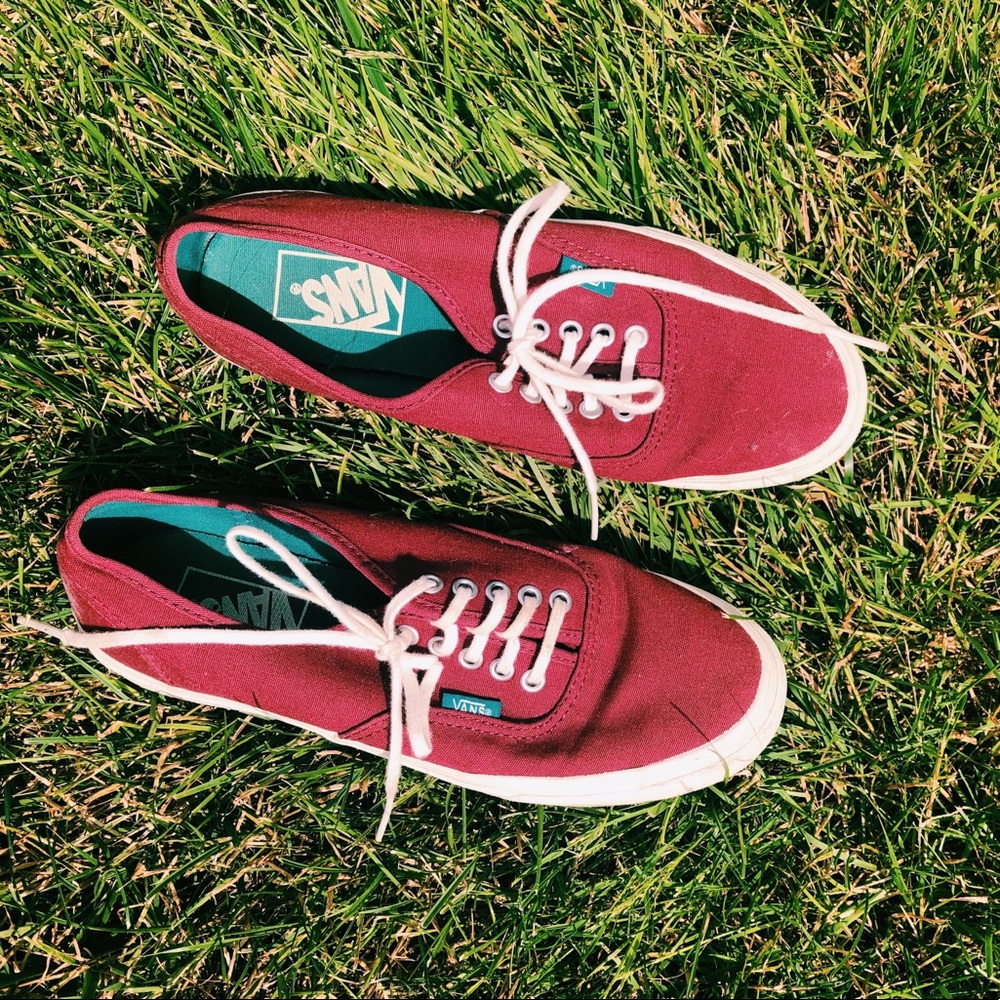 Burgundy Vans- Only worn a few times